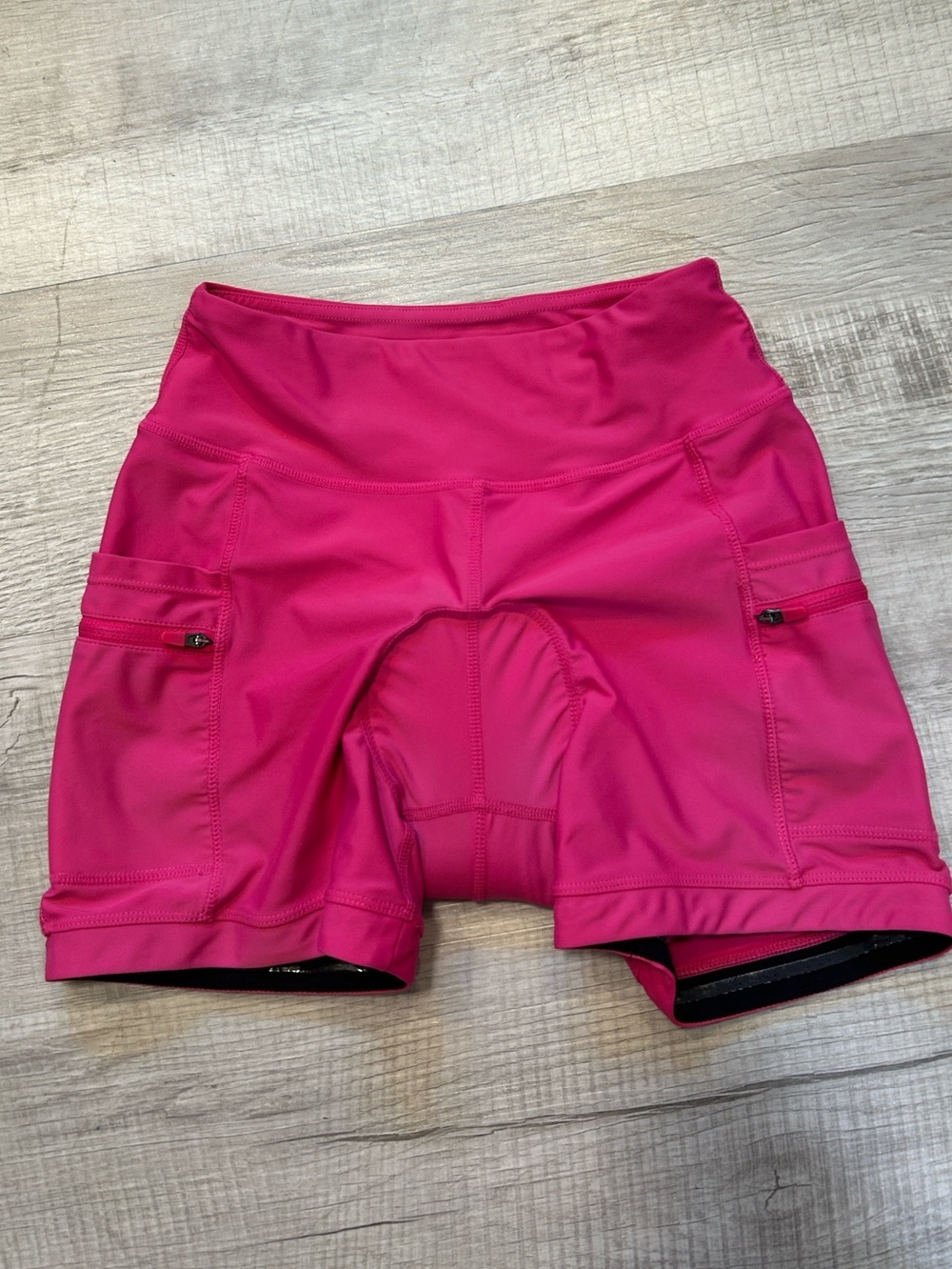 BIKEWA Womens Cycling Shorts Pink Size XS Padded Bike Zip Pocket